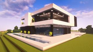 ¡Increíble CASA MODERNA en Minecraft ¡Con Puerta Secreta 😱 [upl. by Derej519]