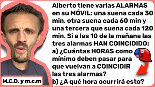 ✅ 👉 PROBLEMA de mcm de alarmas que coinciden aplicando una técnica infalible R6 [upl. by Cormack]