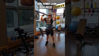 Hang Power Clean amp Push Press 230lbs for 3 reps [upl. by Mathian]