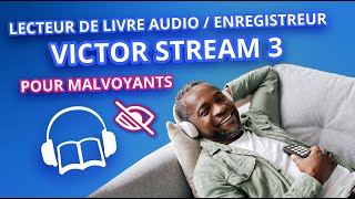 Un lecteur de livres audioenregistreur pour personnes non et malvoyantes  Victor Reader Stream 3 [upl. by Oravla9]