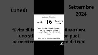 ilcalendariofinanziario indipendenzafinanziaria educazionefinanziaria investire aforismi [upl. by Kcod]