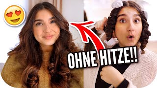 ES KLAPPT 😍 SOCKEN LOCKEN OVERNIGHT CURLS OHNE HITZE 🧦‼️ SUPER EINFACH  Sanny Kaur [upl. by Adelheid299]