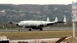 HD Lockheed EC121 Super Constellation Departing Camarillo 11412 [upl. by Sigismond]