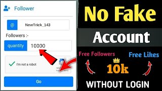 WITHOUT LOGIN get 10k Free instagram followers  instagram followers increase in 2024  New Trick [upl. by Hagood]