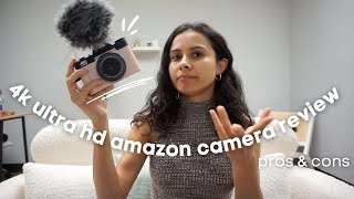 Trying out the cheapest camera on Amazon omg  pink 4K Ultra HD VETEK Camera Review [upl. by Misti882]