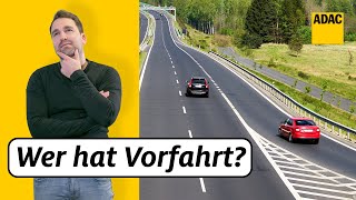 Habe ich auf dem Beschleunigungsstreifen Vorfahrt Welche Regeln gelten  ADAC  Recht Logisch [upl. by Siekram]