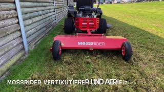 Mossrider M102 Vertikutierer  Aerifizierer für Aufsitzmäher  günstige Profitechnik [upl. by Hulbard]