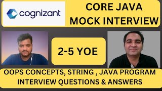 Cognizant Java Interview Questions  Core Java Interview Questions [upl. by Chelsea593]