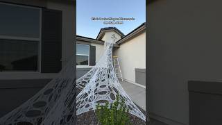 I covered my entire house in spider webs This is what they use in haunted houses [upl. by Nyad]