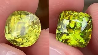 A cheap sphene vs an expensive sphene About the different prices on the same type of gems [upl. by Brinson]