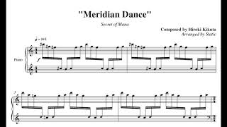 Meridian Dance  Secret of Mana Seiken Densetsu 2 Piano Sheet Music [upl. by Licna]