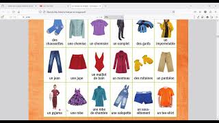 Les vocabulaires de vêtements en français [upl. by Etsirhc]