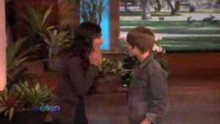 Justin Bieber meets fan on Ellen Show [upl. by Jaal544]