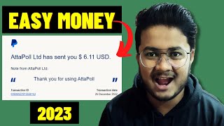 Earn Money From Attapoll App Attapoll App Payment Proof 2023 [upl. by Htez]