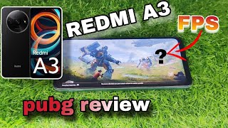 Redmi A3 2024complete review 😱 PUBG test fps performance 🔥way to game [upl. by Elleynad]