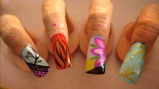 VOTE 4 TUTORIAL  20 Hand Painted Nail Art Designs [upl. by Moffat]