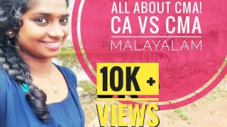 ALL ABOUT CMA IN MALAYALAM CA Vs CMA  ICWA course I How to become a CMA [upl. by Aigneis]