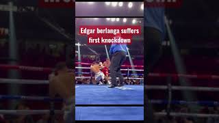 Edgar berlanga dropped 1st knockdown of career New trainer boxing shorts [upl. by Tan]