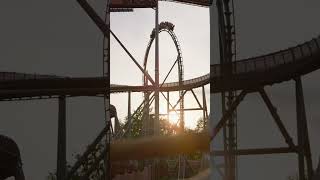 Toutatis sunset Parc Astérix parcasterix toutatis thrillride coaster [upl. by Durwin161]