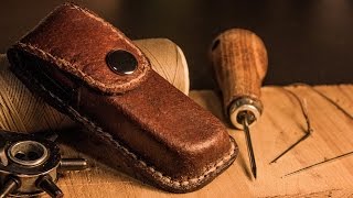 diy leather harmonica case  timelapse [upl. by Attikin]