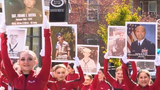 Annual Veterans Day parade held in Cranston [upl. by Ainuj]