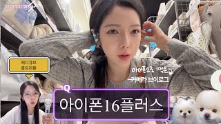 SUB 아이폰16카메라 브이로그메디큐브 울트라튠직장인 일상vlog 포메2마리 [upl. by Bekelja]