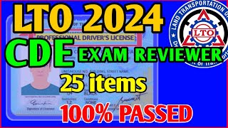 CDE VALIDATION EXAM REVIEWER  LTO 2024  Online Examination [upl. by Genny]