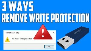 3 Ways Remove Write Protection From USB Pendrive  quotThe disk is write protectedquot Fix [upl. by Abad717]