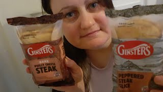 FOOD REVIEW Ginsters peppered steak slice  Philly cheese steak pastiesSIOBHANs LIFE [upl. by Yolanthe51]