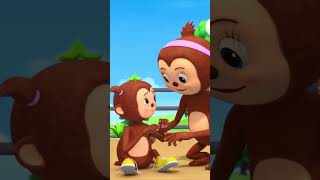 5 Little Monkeys 🐵  LittleBabyBum shorts  Nursery Rhymes for Babies [upl. by Orat]