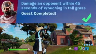 Damage an Opponent Within 30 Seconds of Crouching in Stealth Grass  Fortnite [upl. by Jara636]