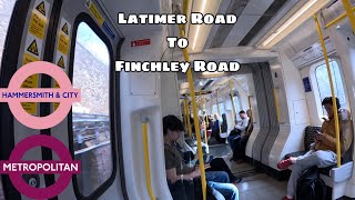 LONDON UNDERGROUND FIRST PERSON JOURNEY  Latimer Road to Finchley Road [upl. by Gimble]