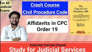 Affidavits in CPC  Order 19 of CPC  cpc [upl. by Parrnell]