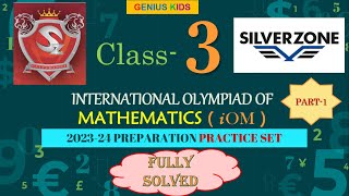 Silverzone Maths Olympiad Class 3Maths Sample paperSilverzone Olympiad 202324 preparationSET1A [upl. by Eidob]