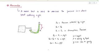 Fluid Mechanics Manometer Archimedes Principle IITJEE NEET Physics [upl. by Smada]