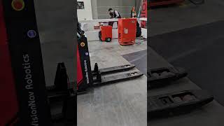 VisionNav at Logimat 2024 showcasing closed pallet forklift AGVAMR logimat2024 [upl. by Catlin180]