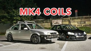 Installing Coilovers on a MK4 Jetta [upl. by Ailecnarf]