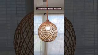 Luminária luminárias sisal diy recicle homedecor reciclagem home boho rústico farmhouse [upl. by Gav]