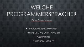 Welche Programmiersprache sollte ich lernen  Paradigmen Unterschiede und eine Entscheidungshilfe [upl. by Hetti]