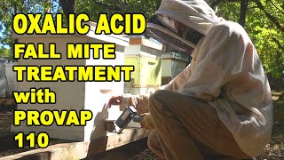 Oxalic Acid Varroa Mite Fall Treatment S4E62 beekeeping varroa [upl. by Ydal754]