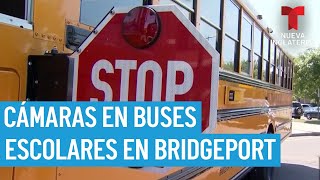 Implementan cámaras en buses escolares en Bridgeport [upl. by Ahseyt]