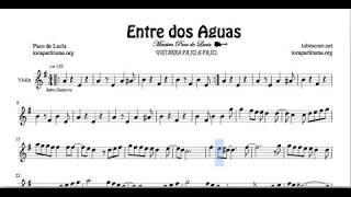 Entre dos Aguas Sheet Music for Violin Spanish Flamenco [upl. by Akehsar291]