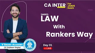 Demo Lec 01 Introduction  CA Inter Law Nov24  ICAI New Pattern Regular Batch  CA Shubham Singhal [upl. by Lletnahc]