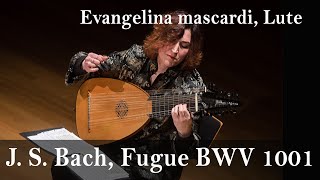 JS Bach FUGUE BWV 1001  Evangelina Mascardi Lute [upl. by Halyk]