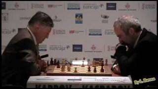 Match Kasparov vs Karpov day 2 31 Valencia 2009 [upl. by Welch]