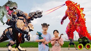 HuyềnCandy đại chiến Khủng long bạo chúa Godzilla Quái Vật p414DinosaurGodzilla In Real Life [upl. by Odelle]