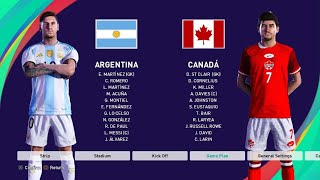 eFootball PES 2021 Copa America 2024 Argentina vs Canada  Full Manual controls 🎮 [upl. by Shaper]