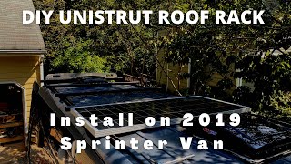 DIY unistrut roof rack on your sprinter van installed [upl. by Hoag]