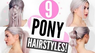 9 PONYTAIL HAIRSTYLES HEATLESS EASY amp SIMPLE  LYSSRYANN [upl. by Ailel]