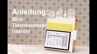 📅 MiniTischkalender mit Zettelbox basteln mit Edgelits Winterstädtchen von Stampin Up [upl. by Nodnar]